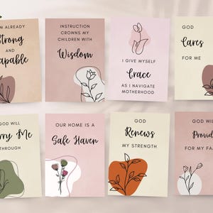 Gebedskaarten moederschap affirmaties | Christelijk Moederdagcadeau | 42 positieve dagelijkse bemoedigingskaarten voor moeders | Zelfzorgcadeau voor haar
