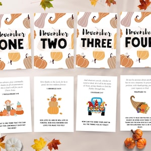 Bijbelteksten Thanksgiving Advent | Acts of Kindness-adventskalender | 30 dagen uitdaging | Dankbaarheidsvragen | Herfstactiviteit voor kinderen