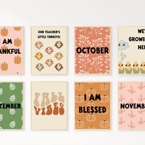 Classroom Posters Fall Retro Bundle | 14 Autumn Bulletin Board ...