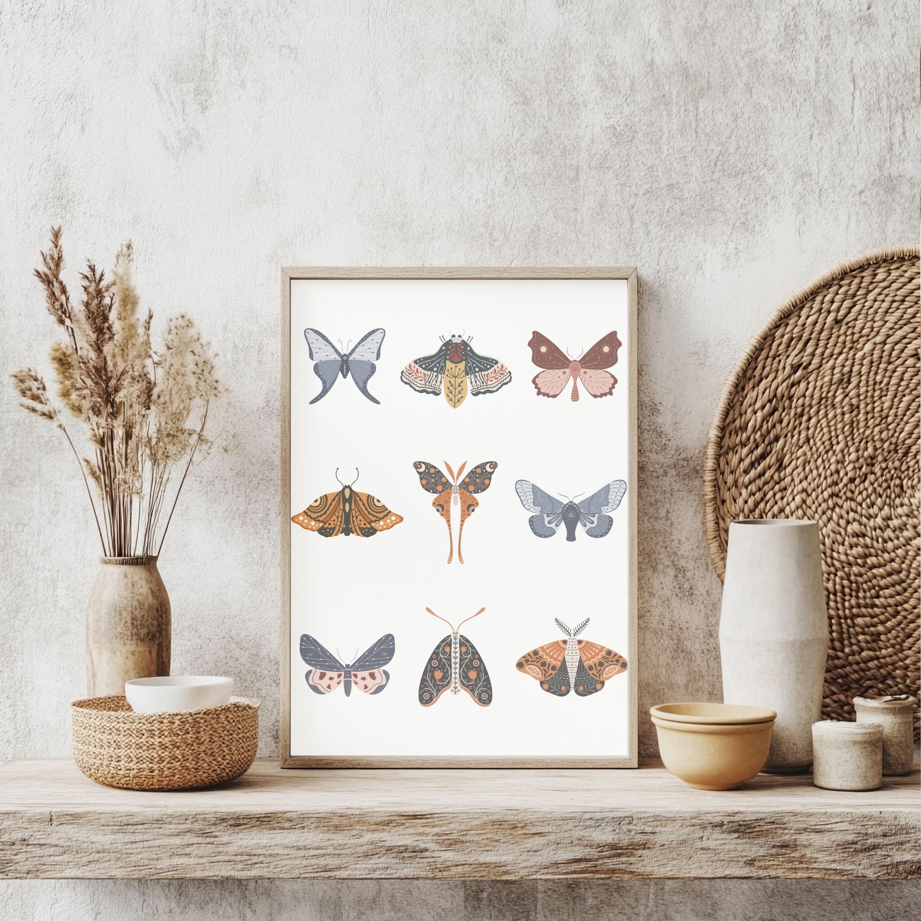 Luna Moth Wall Art Print for Kids Room & Nursery | Nature-inspired ...