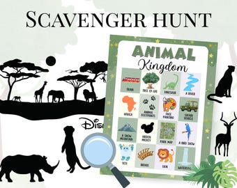 Caça ao Tesouro no Animal Kingdom da Disney: Jogo para Imprimir para Crianças e Férias em Família, Roteiro de Viagem