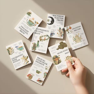 Enchanted Fairy Potion Recipe Cards for Kids' Outdoor Mud Kitchen & Nature Play | Magical Forest School Spells