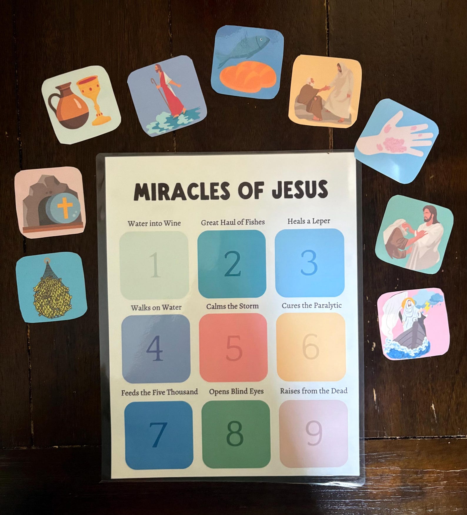 Miracles of Jesus Printable Worksheet for Kids | Christian Bible Busy ...