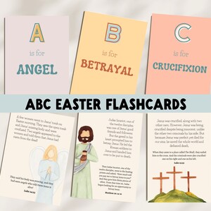 Easter Holy Week Story Cards | Christian Alphabet Learning Printable (Digital Download) | Christian Easter Basket Filler