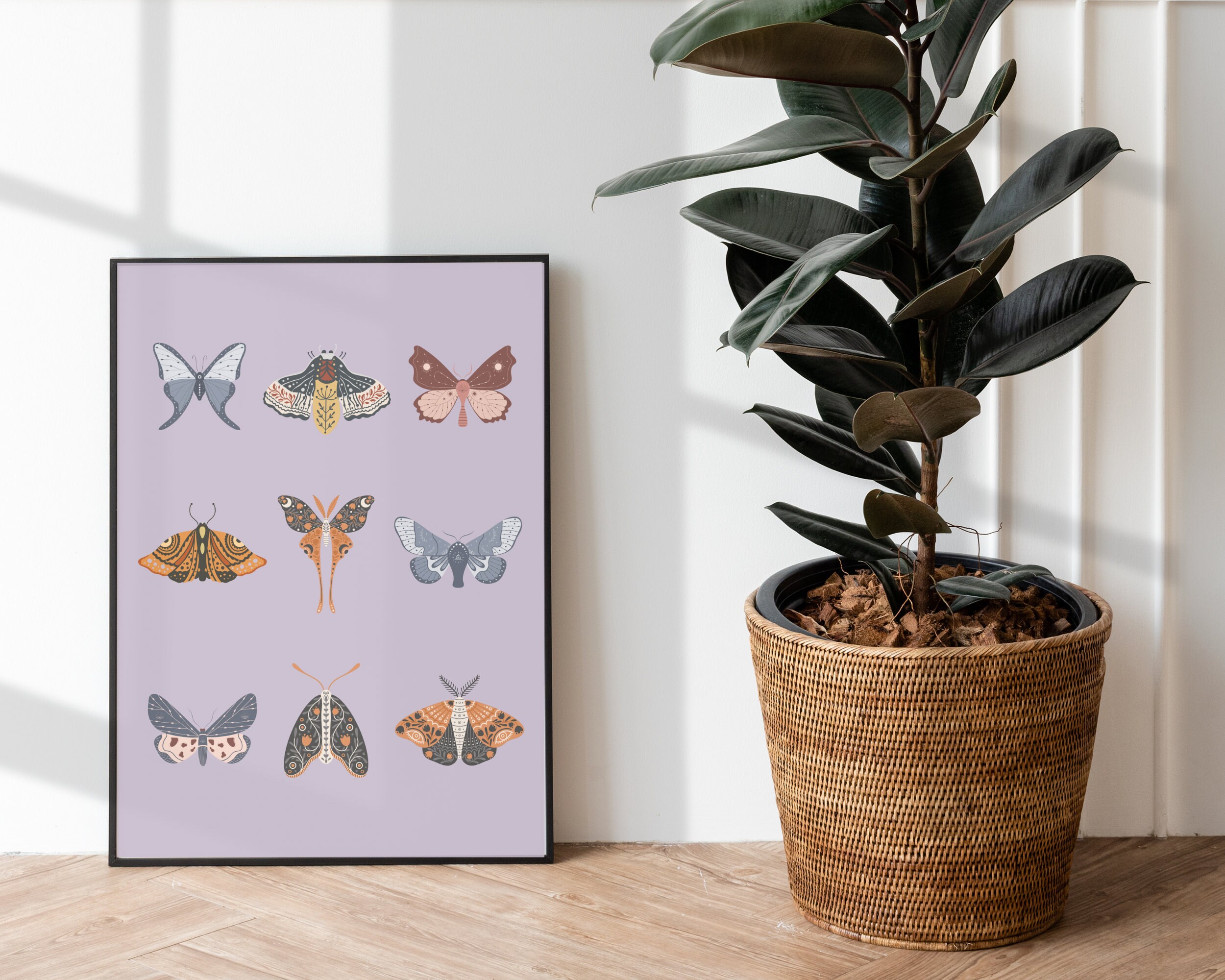 Luna Moth Wall Art Print for Kids Room & Nursery | Nature-inspired ...