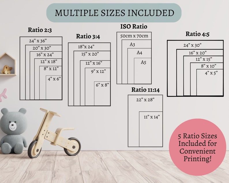 Solar System Poster Kids Educational Wall Art Space Nursery Wall Decor