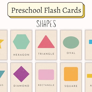 Flashcards de Formas Geométricas Coloridas para Crianças | Ferramentas de Aprendizagem Educacional para Pré-Escolares e Crianças Pequenas | Educação Domiciliar e Educação Infantil