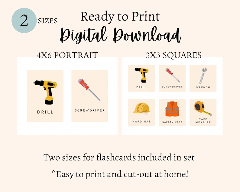 30 Tools Flashcards Tools Learning Pack Tool Identification Flashcards