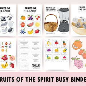 Fruits of the Spirit Bible Busy Book Printable | Christian Bible Study Bundle | Sunday School Lesson & Preschool Homeschool Activity