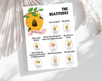 Beatitudes Bible Busy Book | Printable Sermon on the Mount Activity for Kids, Sunday School & Homeschool