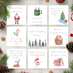 Kids Christmas Bucket List: Printable Advent Calendar Activity Cards for Holiday Countdown