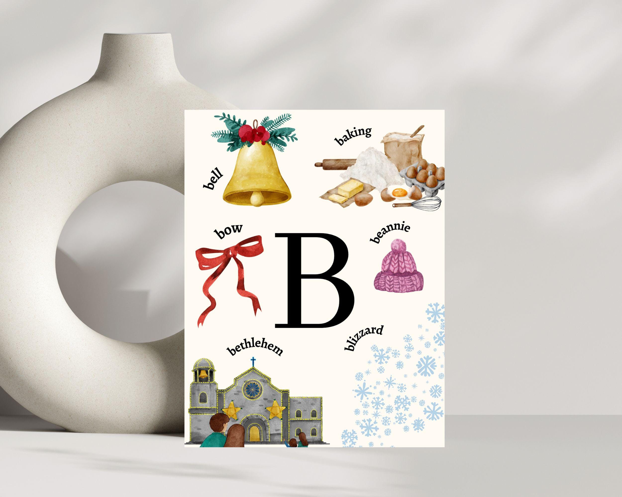 Winter Alphabet Cards: Printable Christmas ABC for Nature Study ...