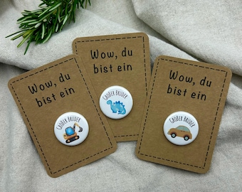Anstecker großer Bruder | Jungs | Magnet & Anstecknadel | Button größer Bruder | Geschenk zur Geburt | 32mm | Geschwister | Geburtsgeschenk