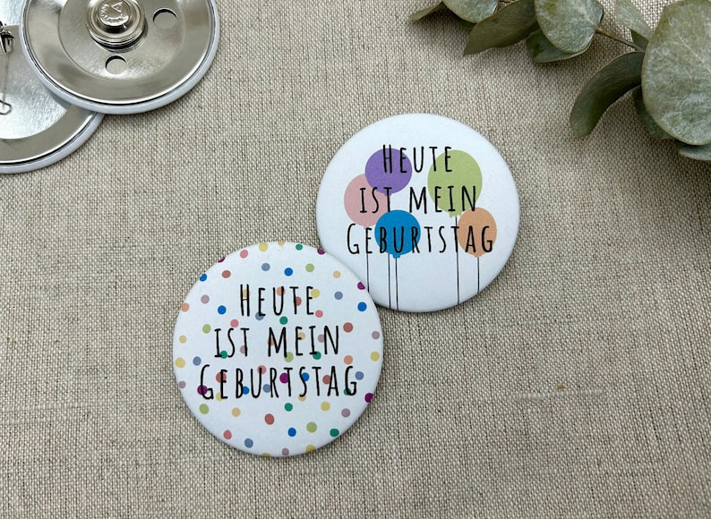 Birthday girl badge 59mm or 32mm birthday badge Birthday Deco Confetti Decoration birthday image 1