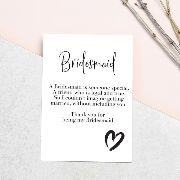 Bridesmaid thank you poem gift, bridesmaid gift, bridesmaid poem, bride to bridesmaid, bridal party, wedding favours, download only