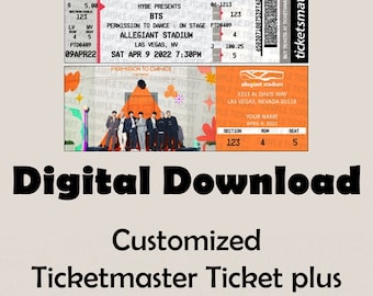 Ticketmaster Ticket & Additional Design (Digital - Customized)