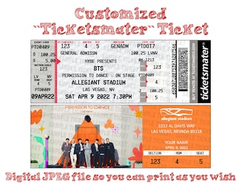 Ticketmaster Ticket & Additional Design (Digital - Customized)