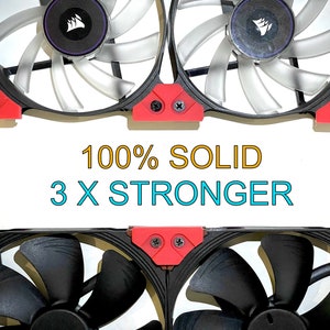 120mm 140mm Fan Connector Joiner Bracket GPU Veddha Mining Rig Fan Clips - 100% Solid - 3X Stronger