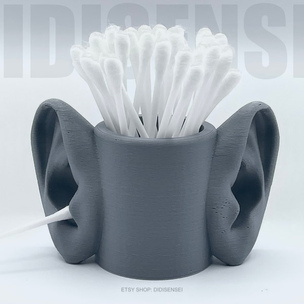 Ear Pot - Cotton Swabs Holder - Custom Colors - 3D Printed