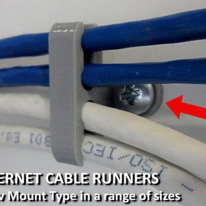Ethernet Cable Runner / Network Cable Organizer / Cat5 Bundler / Cat6 ...