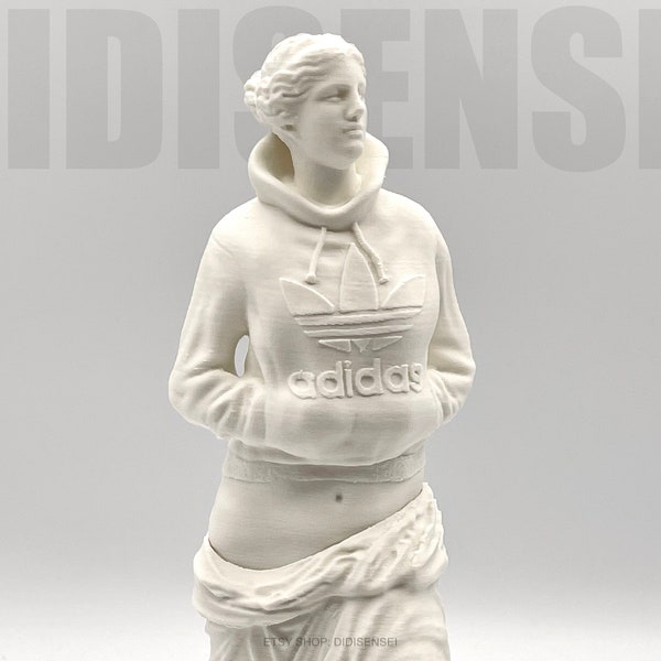 Venus de Milo Skulptur - Hoodie Edition - 10 ~ 20 Zoll Höhenoptionen - Benutzerdefinierte Farben - 3D-gedruckt