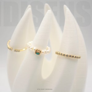 Vriden Ring Holder - Minimalist Ring Display Stand - Custom Colors - 3D Printed image 2