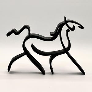 Minimalist Horse Sculpture - 6~8 Inches Height Options - Custom Colors- 3D Printed