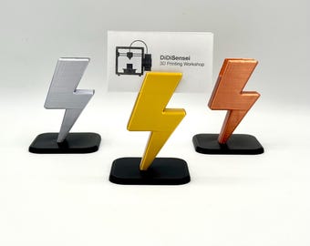 Lightning Business Card Holder - Loyalty Punch Card Stand - 3D Printed