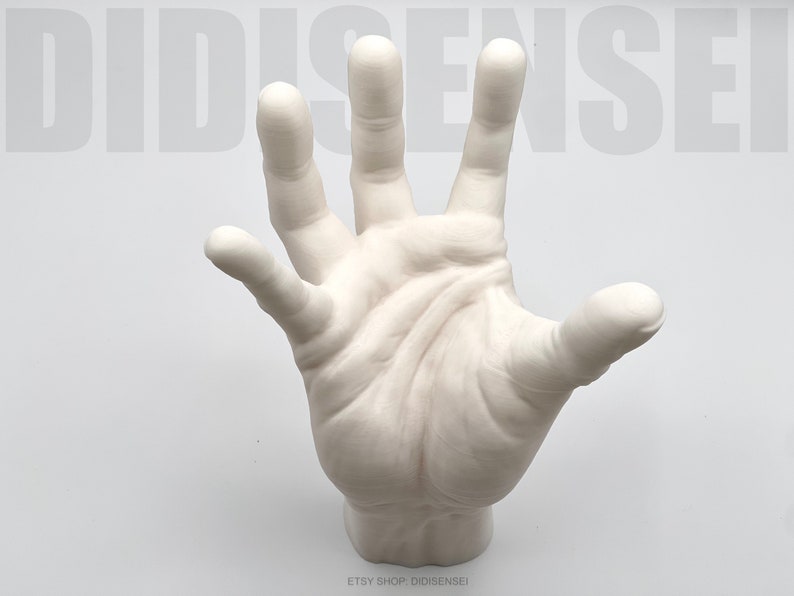 Thing Hand Optional With or Without Scar Real Hand Size Custom Colors Paintable 3D Printed image 8