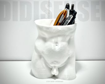 Michelangelo's David - Pencil Holder Cup - Tool Organizer - Toothbrush Holder Cup- Makeup Brush Holder Cup - 3D Printed