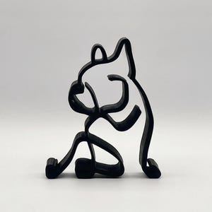 Minimalist Bulldog Sculpture - 6~11 Inches Height Options - Custom Colors- 3D Printed