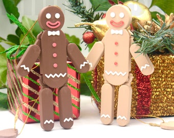 Gingerbread Man Ornament - Christmas Ornament and Decor - 3D Printed