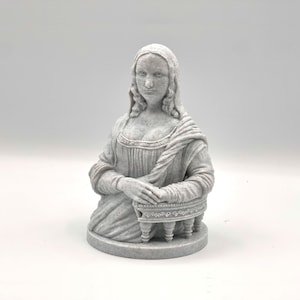 Mona Lisa Skulptur - 6 ~ 12 Zoll Höhenoptionen - Benutzerdefinierte Farben - 3D gedruckt