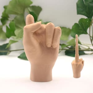 Collapsing Middle Finger Fidget Toy - Custom Colors - 3D Printed