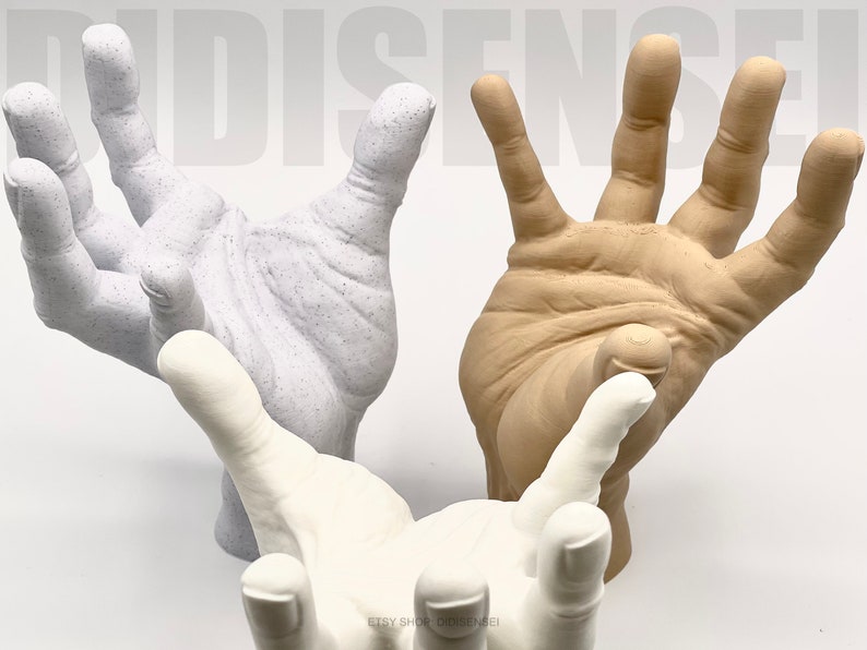 Thing Hand Optional With or Without Scar Real Hand Size Custom Colors Paintable 3D Printed image 3