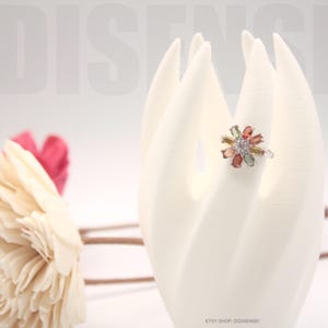 Vriden Ring Holder - Minimalist Ring Display Stand - Custom Colors - 3D Printed image 3