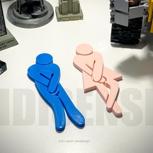 Funny Restroom Sign - Toilet Sign - Bathroom Sign - 6~11 Inches Option - Custom Colors - 3D Printed
