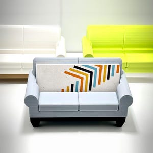 Couch/Sofa Stil Visitenkartenhalter - Loyalitäts Lochkartenständer - Benutzerdefinierte Farben - 3D Gedruckt