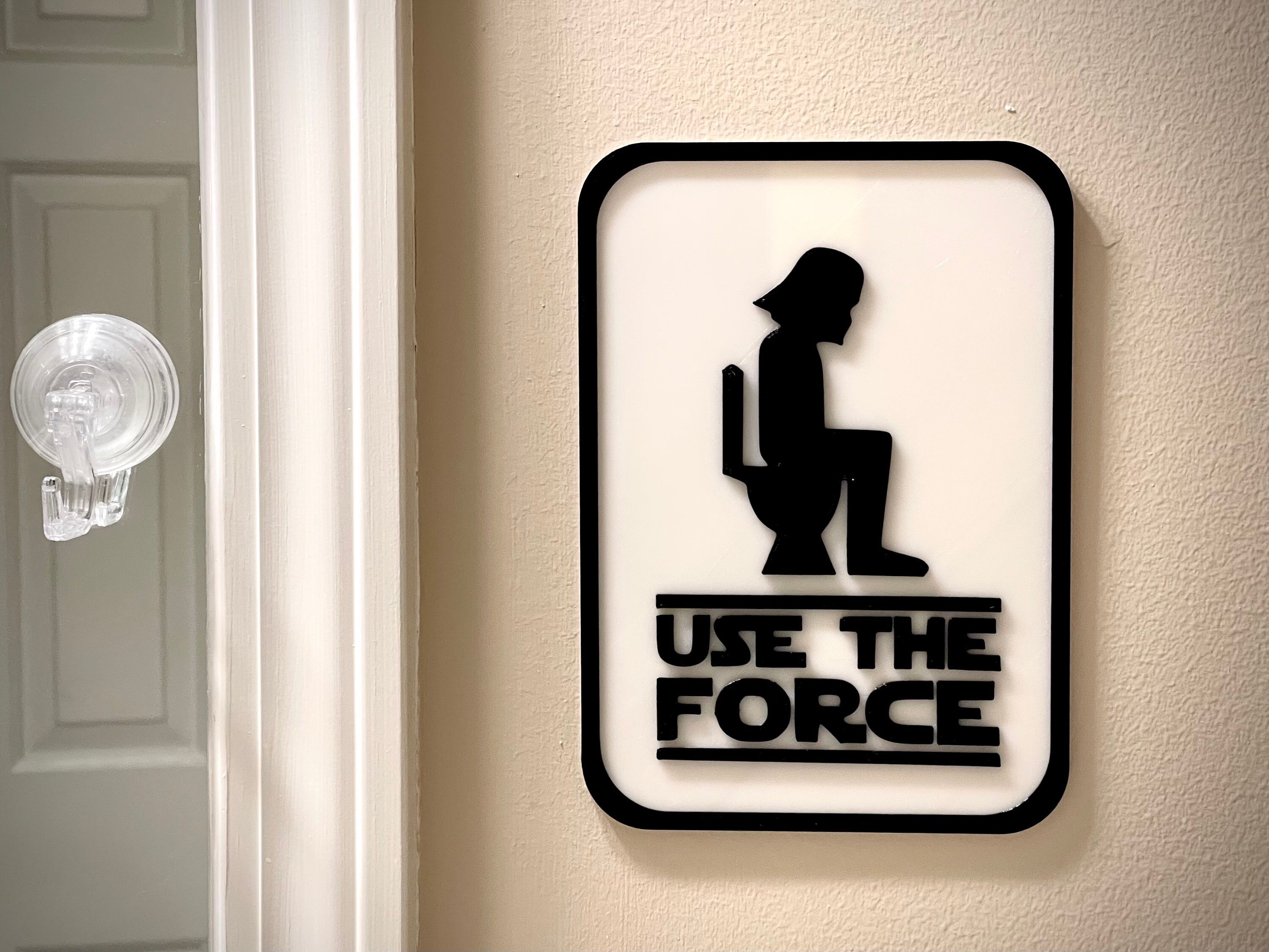 Use the Force Darth Vader Bathroom Sign Restroom Sign Etsy UK