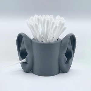 Ear Pot - Cotton Swabs Holder - Custom Colors - 3D Printed