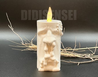 Snotty Nose - Led Tealight Candle with Holder - Compatible with Regular Wax Tealights - 3D Printed