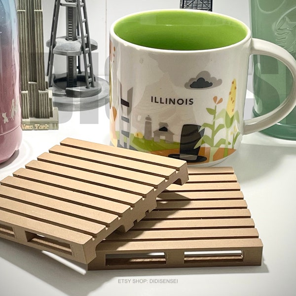 Pallet Coaster - Figure Stand - Cup Coasters - 3D Printed