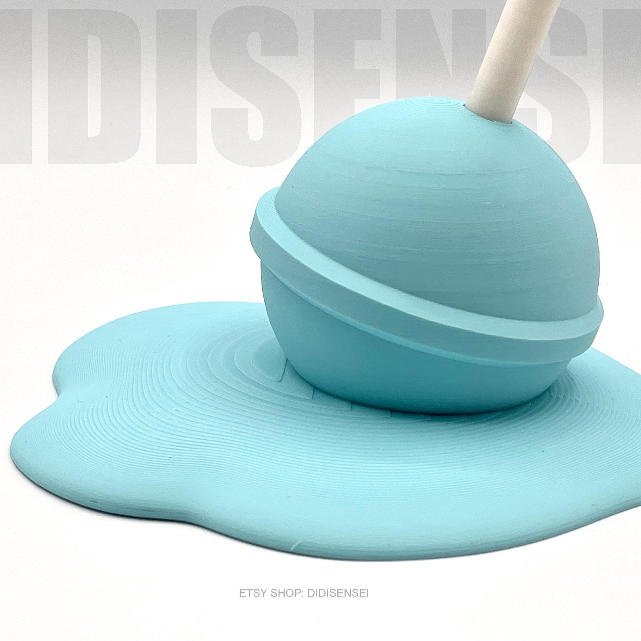 Giant Melting Lollipop Sculpture - Custom Colors - 3D Printed