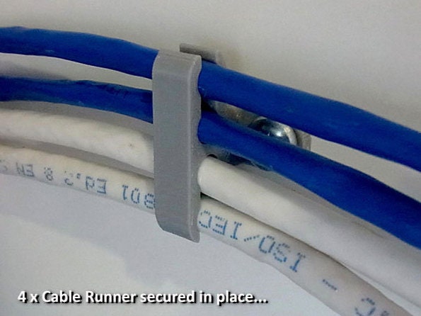 Ethernet Cable Runner / Network Cable Organizer / Cat5 Bundler