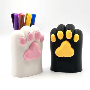 Süße Pfote - Kawaii Katzenpfote - Stiftehalter Tasse - Werkzeug Organizer - Make-up Pinsel Halter Tasse - 3D Gedruckt