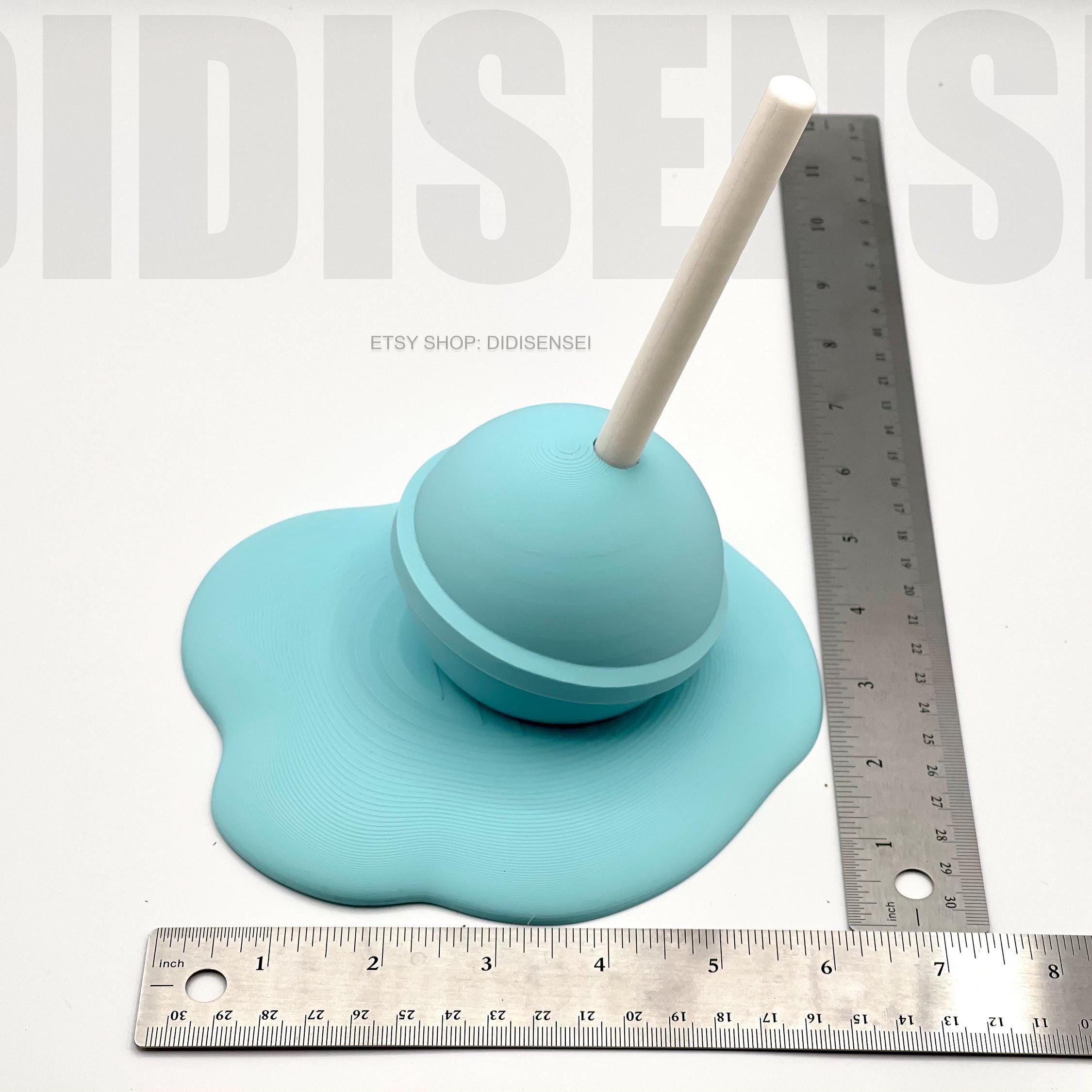 Giant Melting Lollipop Sculpture - Custom Colors - 3D Printed