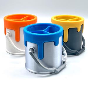 Farbeimer Stiftehalter Tasse - Werkzeug Organizer - Zahnbürste Halter Tasse - Make-up Pinsel Halter Tasse - 3D gedruckt