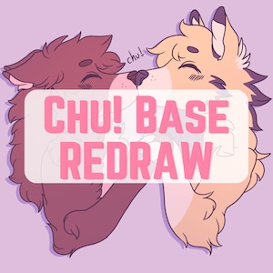 Chu! YCH Base Remake, Furry Base, YCH, OC, Lovers, Canine, Dog, Wolf, Couple, Cheap