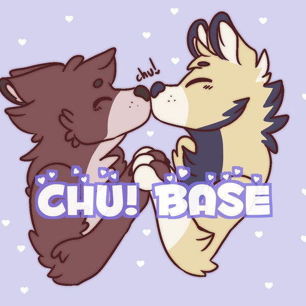 Chu! YCH Base - Furry Base, YCH, OC, Lovers, Canine, Dog, Wolf, Couple, Cheap