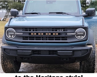 Custom Heritage Style Grille Letters for bronco 2021+ | Personalized
